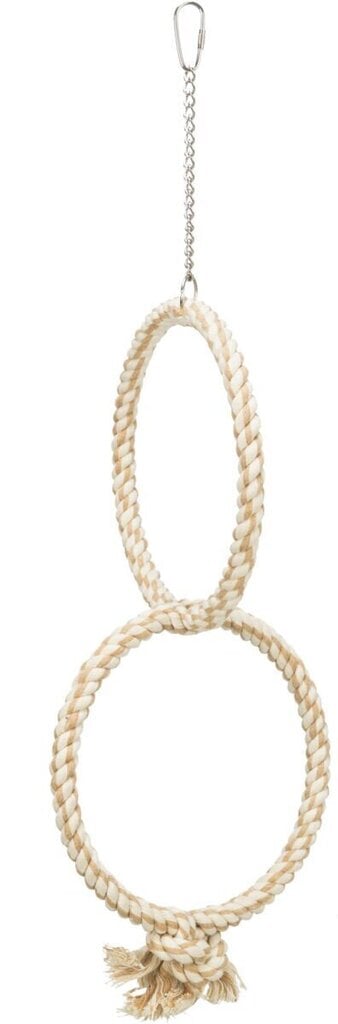 Linnukiiged Trixie Rope rings, 16 cm, pruun цена и информация | Pesakastid, linnupuurid ja söögimajad | hansapost.ee