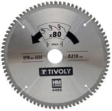 Saeketas Tivoly 160x20x2.5/1.5mm, z40, 3°, (16mm adapter), värvilistele metallidele hind ja info | Elektrilised saed, ketassaed ja tarvikud | hansapost.ee