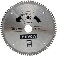 Пильный диск Tivoly 216x30x2,5/1,7 мм цена и информация | Механические инструменты | hansapost.ee