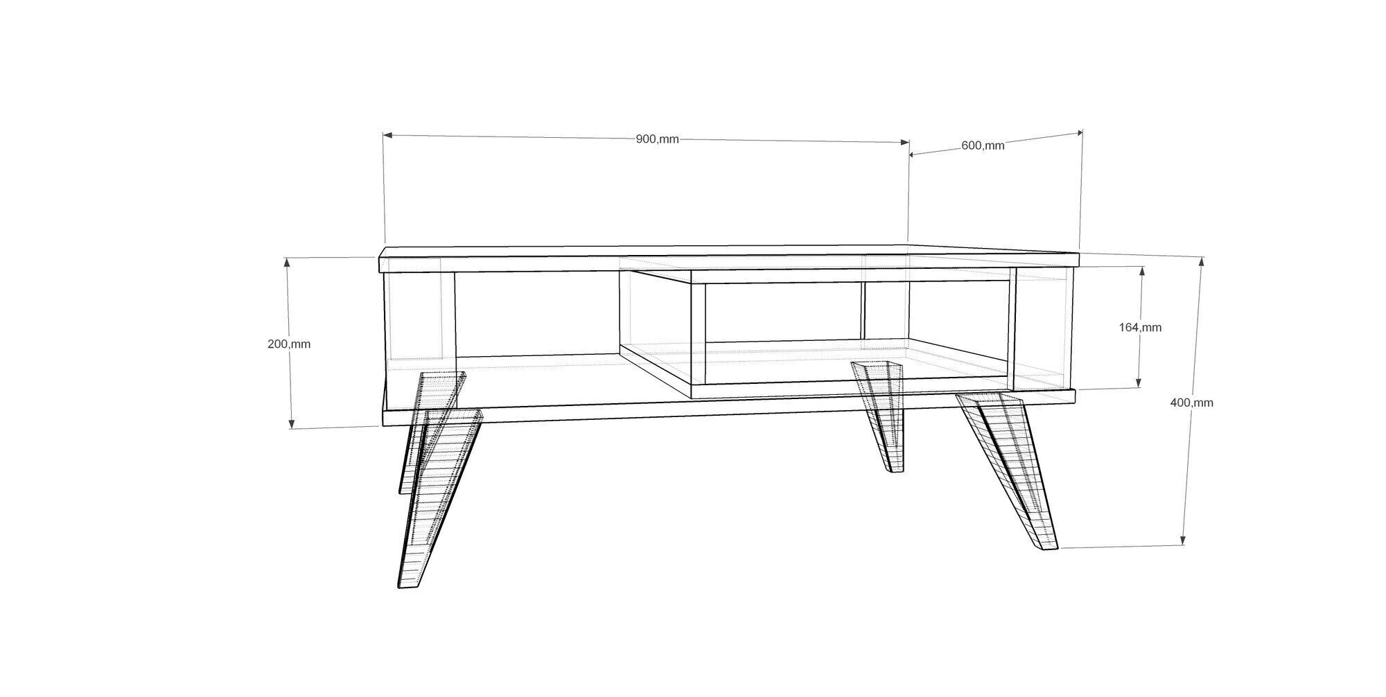 Kohvilaud Kalune Design Ionis, pruun/valge цена и информация | Diivanilauad | hansapost.ee