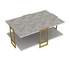 Журнальный столик Kalune Design Polka, белый/золотистый цена и информация | Kalune Design Мебель и домашний интерьер | hansapost.ee