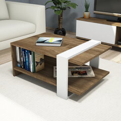 Журнальный столик Kalune Design Gaye, коричневый/белый цена и информация | Kalune Design Мебель и домашний интерьер | hansapost.ee