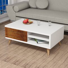 Журнальный столик Kalune Design Grande, коричневый/белый цена и информация | Kalune Design Мебель и домашний интерьер | hansapost.ee