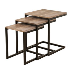 Набор из 3-х журнальных столиков Kalune Design Ege, коричневый/черный цена и информация | Kalune Design Мебель и домашний интерьер | hansapost.ee