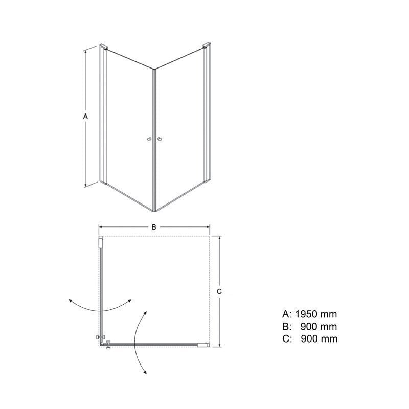 Kahjustatud pakendiga toode. Dušikabiin Mesina Black DD 90x90 cm hind ja info | Sanitaartehnika defektiga pakendis | hansapost.ee