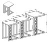 3 kohvilaua komplekt Kalune Design Klark, pruun/must цена и информация | Diivanilauad | hansapost.ee