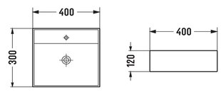 Valamu Mexen Mini, 40 x 30 cm, helehall matt hind ja info | Vannitoa valamud, kraanikausid | hansapost.ee