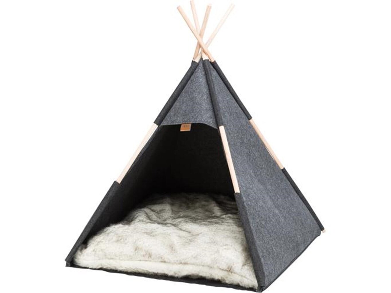 Lemmiklooma telk Trixie Tipi, 70x70x70 cm, hall цена и информация | Pesad, asemed | hansapost.ee