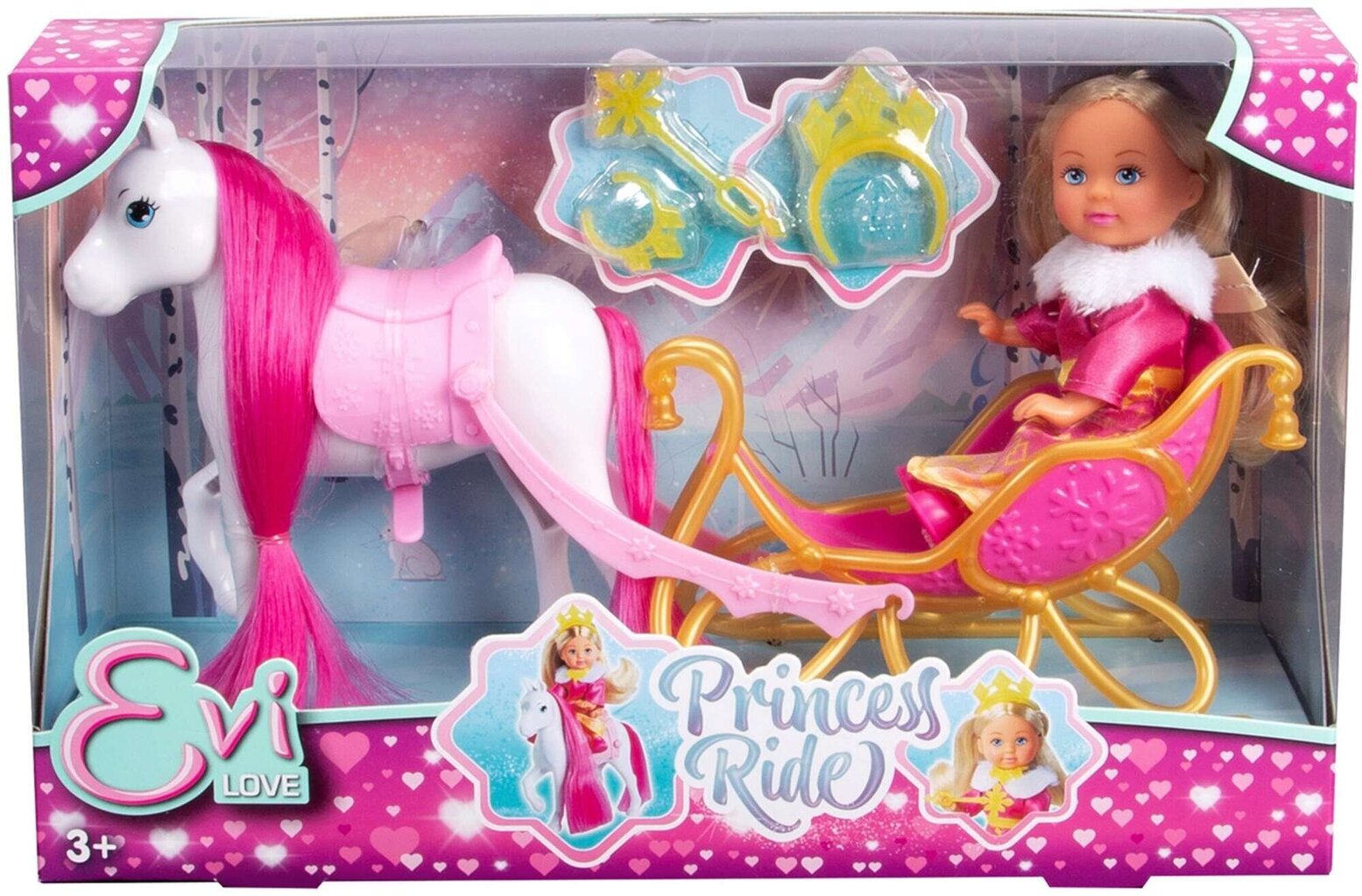 Komplekt nukk hobuse ja aksessuaaridega Evi Love Princess Ride цена и информация | Mänguasjad tüdrukutele | hansapost.ee