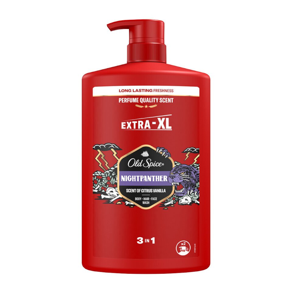 Dušigeel Old Spice Night Panther meestele, 1000 ml цена и информация | Dušigeelid, õlid | hansapost.ee