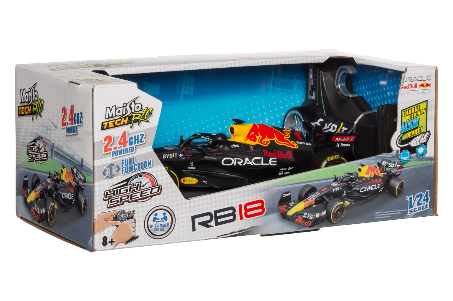 Raadio teel juhitav võidusõiduauto Maisto Tech Premium 1:24 Red Bull Racing RB18 цена и информация | Mänguasjad poistele | hansapost.ee