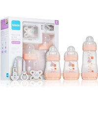 Pudelikomplekt Mam Welcome to the World, roosa, 0 kuud+, 5 osa price and information | Baby bottles and accessories | hansapost.ee