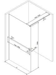 Walk-in душевая стенка Mexen Kioto+ с полкой, Chrome/матовое стекло, 80 x 200 см цена и информация | Душевые двери и стены | hansapost.ee