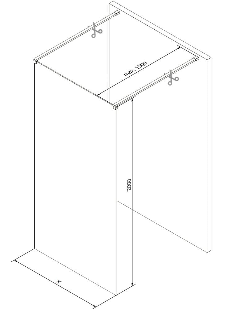 Walk-in dušisein Mexen Kioto, kuldne, matt klaas, 100 x 200 cm hind ja info | Dušiseinad ja dušiuksed | hansapost.ee