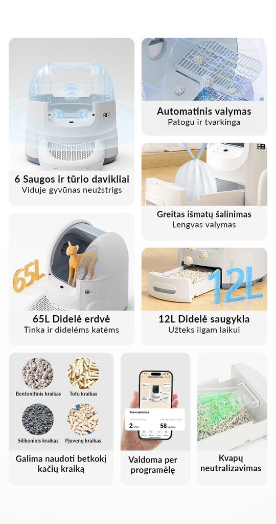 Isepuhastav kassi liivakast Sponge Pet Litter Box, valge цена и информация | Kassiliivakast | hansapost.ee