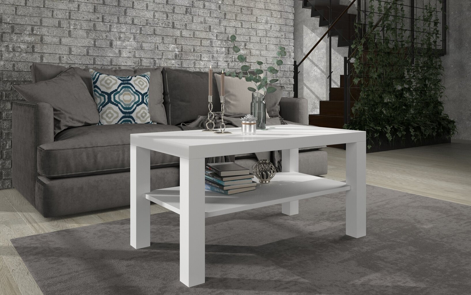 Kohvilaud ADRK Furniture Gomez, valge цена и информация | Diivanilauad | hansapost.ee