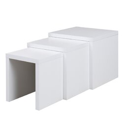 Комплект из 3-х столов ADRK Furniture Basel, белый цена и информация | Журнальные столики | hansapost.ee