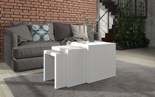 Комплект из 3-х столов ADRK Furniture Basel, белый цена и информация | Журнальные столики | hansapost.ee
