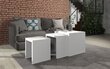 3-laua komplekt ADRK Furniture Basel, valge hind ja info | Diivanilauad | hansapost.ee