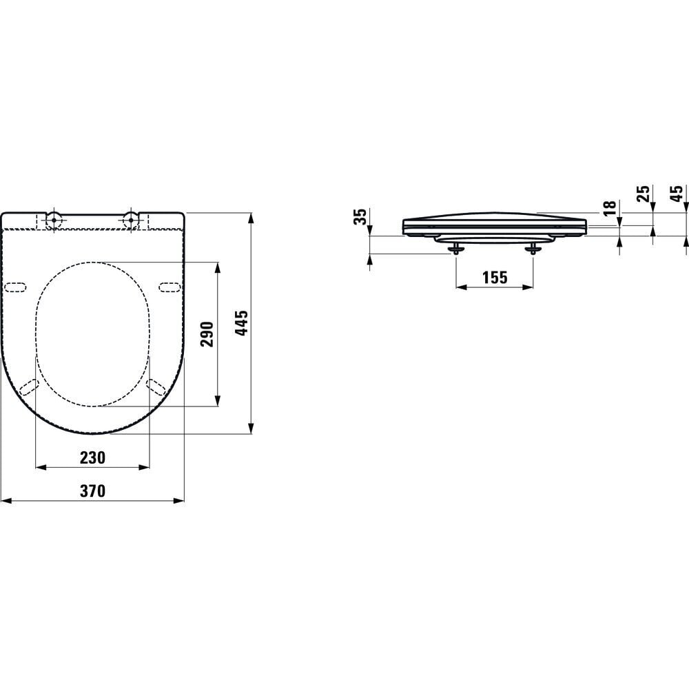 Laufen Pro Slim WC iste ja kate, aeglaselt langetav, valge hind ja info | WC-poti lisatarvikud | hansapost.ee