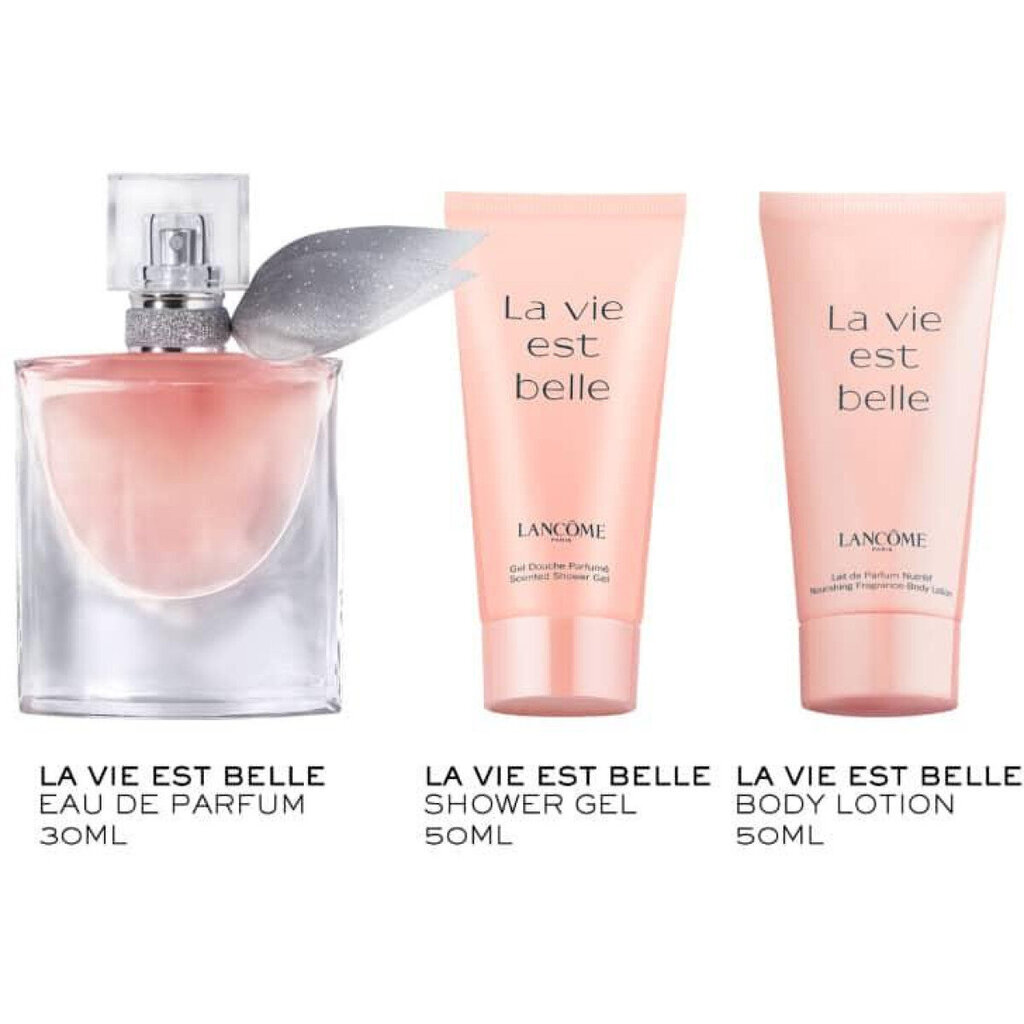 Komplekt Lancome La Vie Est Belle naistele: parfüümvesi EDP, 30 ml + kehakreem, 50 ml + dušigeel, 50 ml hind ja info | Parfüümid naistele | hansapost.ee