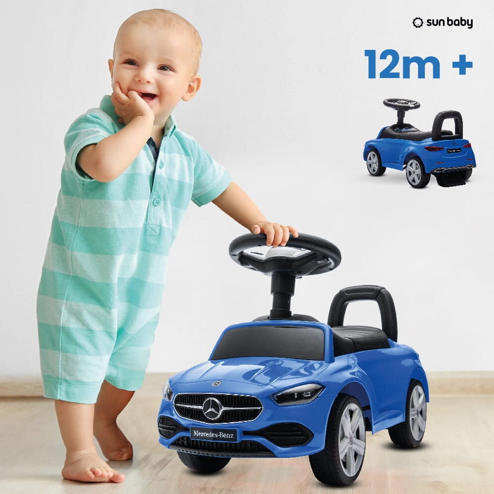 Tõukeauto lastele Mercedes C-Class Coupe Sun Baby, sinine цена и информация | Beebide mänguasjad | hansapost.ee