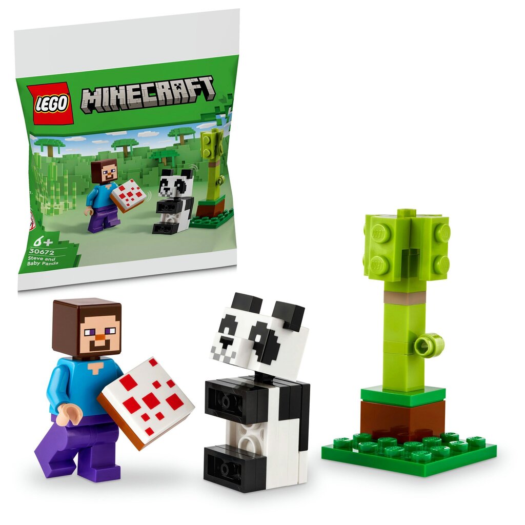 LEGO Minecraft Steve ja pandabeebi hind ja info | Klotsid ja konstruktorid | hansapost.ee