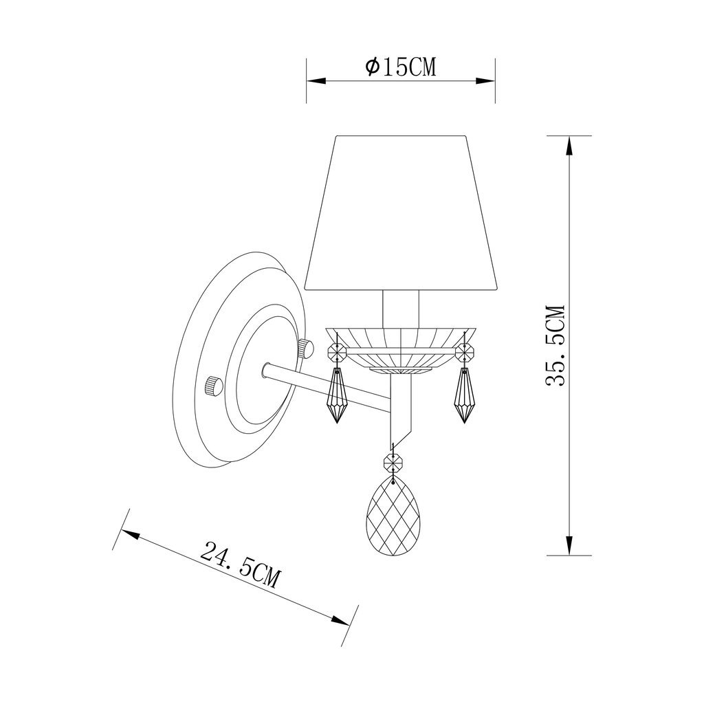 Seinalamp G.LUX GM-917 / 1A ATIKA цена и информация | Seinavalgustid | hansapost.ee