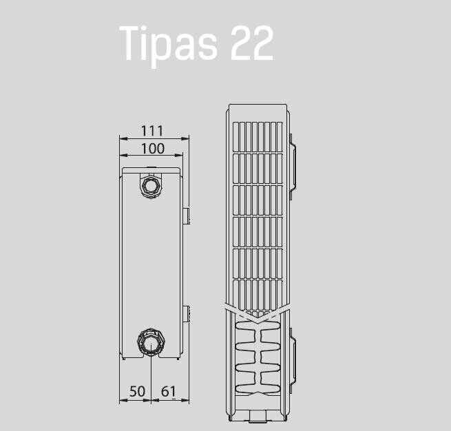 Radiaator Henrad Renorad K4 22K 550x1400 (renovatsiooni) hind ja info | Radiaatorid ja konvektorid | hansapost.ee