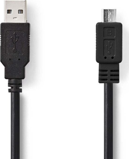 Kaabel microUSB A-B, 2 m, must hind ja info | Juhtmed ja kaablid | hansapost.ee