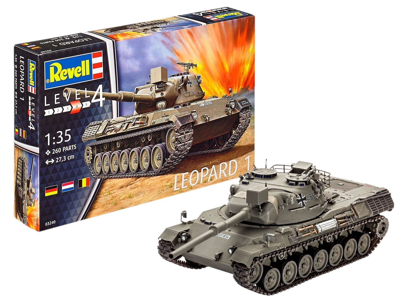 Revell mudelikomplekt - Leopard 1, 1/35 03240 hind ja info | Klotsid ja konstruktorid | hansapost.ee