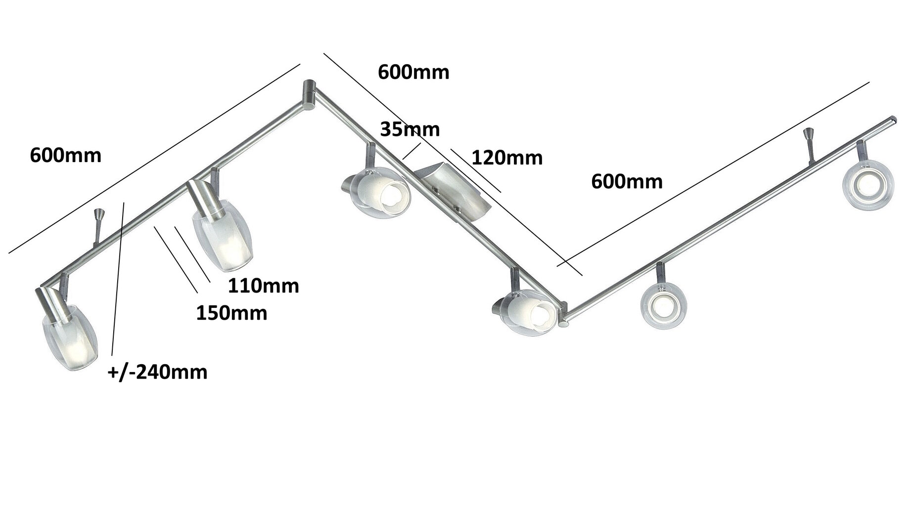 G.Lux laelamp GT-103/6 hind ja info | Laelambid | hansapost.ee