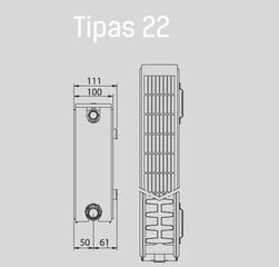 Radiaator Henrad Renorad K4 22K 550x1000 (renovatsiooni) hind ja info | Radiaatorid ja konvektorid | hansapost.ee