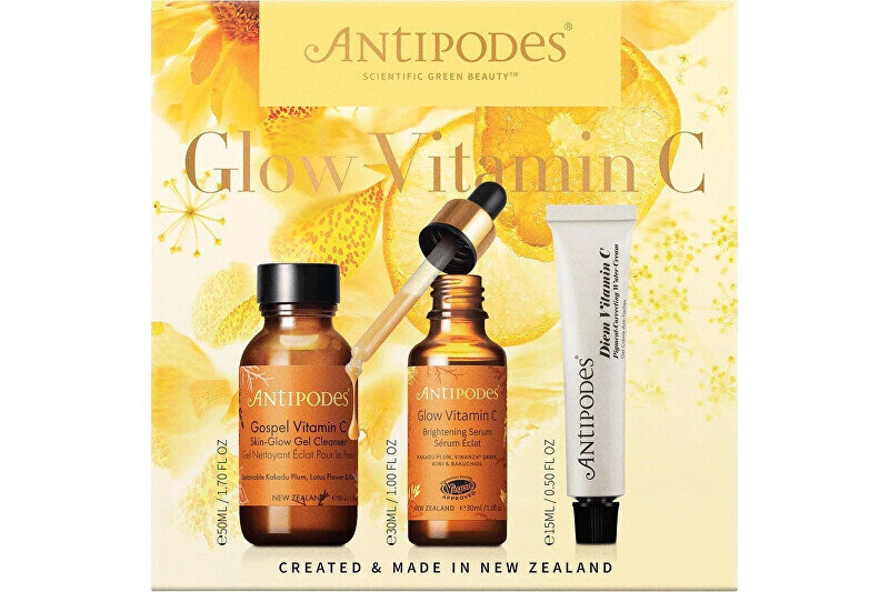 Kosmeetikakomplekt Antipodes Glow Vitamin C: puhastusvahend, 50 ml + seerum, 30 ml + kreem, 15 ml цена и информация | Näokreemid | hansapost.ee