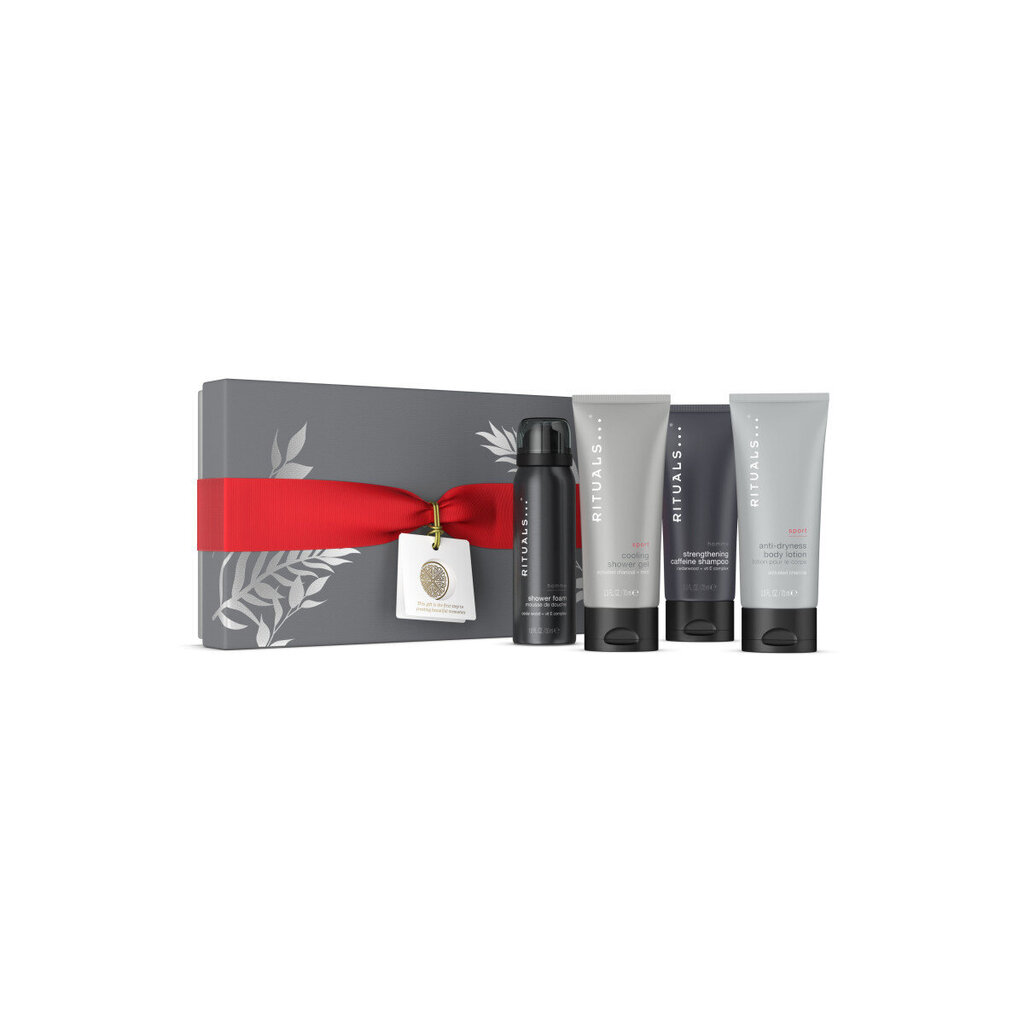 Kosmeetikakomplekt Rituals Homme Small Gift Set meestele: dušivaht, 50 ml + šampoon, 75 ml + dušigeel, 70 ml + kehakreem, 70 ml цена и информация | Kehakreemid, kehaõlid ja losjoonid | hansapost.ee