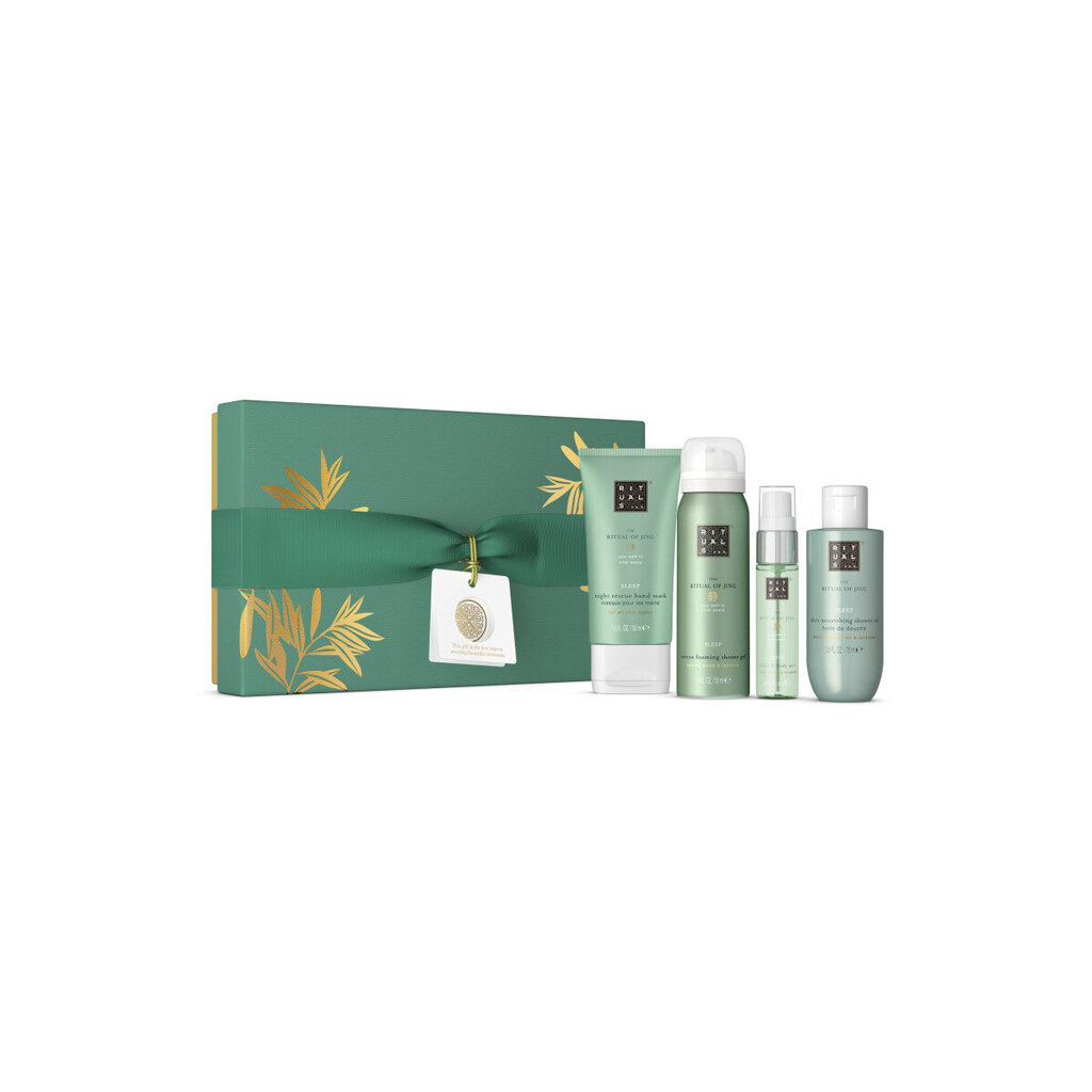 Kosmeetikakomplekt Rituals the Ritual of Jing Gift Set-S: dušigeel, 50 ml + kätemask, 50 ml + kehasprei, 20 ml + dušiõli, 75 ml hind ja info | Kehakreemid, kehaõlid ja losjoonid | hansapost.ee