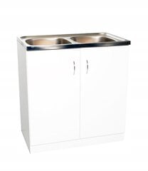 Köögi kapp valamu all 80x50 cm, valge price and information | Kitchen cabinets | hansapost.ee