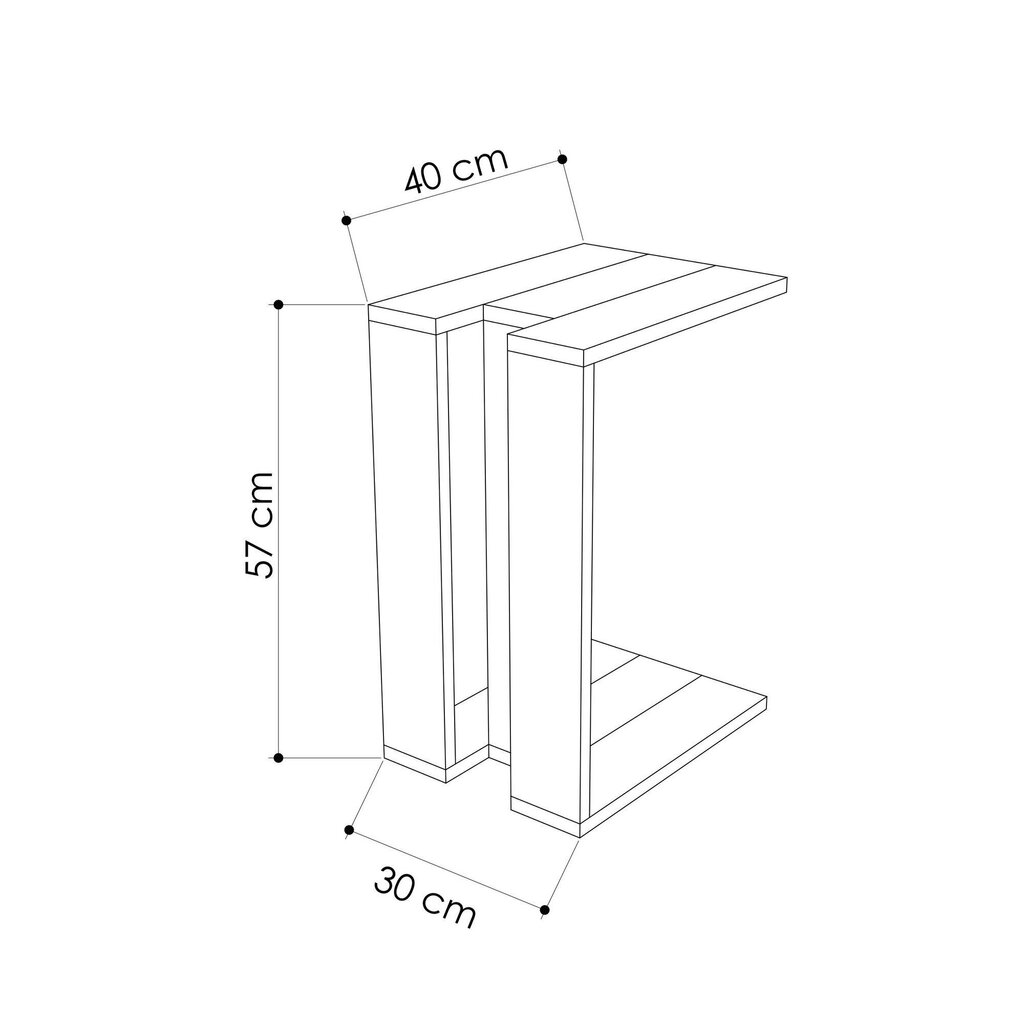 Diivanilaud Kalune Design 855, helepruun/hall цена и информация | Diivanilauad | hansapost.ee