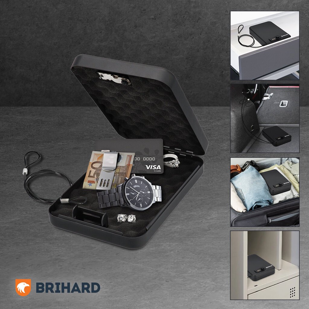 Kaasaskantav ümbris Brihard Portable Case Combination цена и информация | Seifid | hansapost.ee