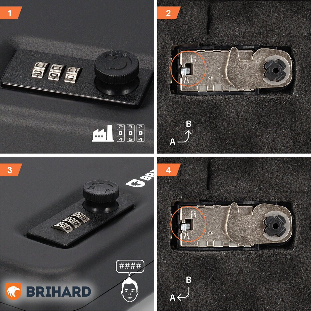 Kaasaskantav ümbris Brihard Portable Case Combination цена и информация | Seifid | hansapost.ee