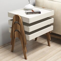 Комплект из 3-х журнальных столиков Kalune Design 845(I), бежевый/коричневый цена и информация | Kalune Design Мебель и домашний интерьер | hansapost.ee