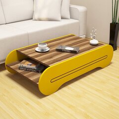 Кофейный столик Kalune Design 845(II), коричневый/желтый цена и информация | Журнальные столики | hansapost.ee