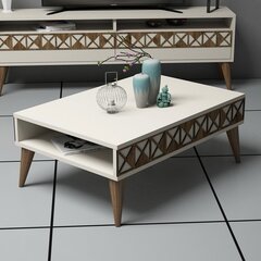 Кофейный столик Kalune Design 845, белый/коричневый цена и информация | Kalune Design Мебель и домашний интерьер | hansapost.ee