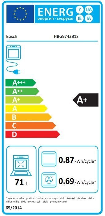 Bosch HBG9742B1S цена и информация | Ahjud | hansapost.ee