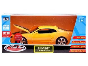 Автомобиль со световыми и звуковыми эффектами Chevrolet Camaro SS 1:32, желтый цвет цена и информация | Игрушки для мальчиков | hansapost.ee