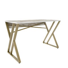 Laud Asir, 120x60x75 cm, valge/kuldne price and information | Computer desks, writing desks | hansapost.ee