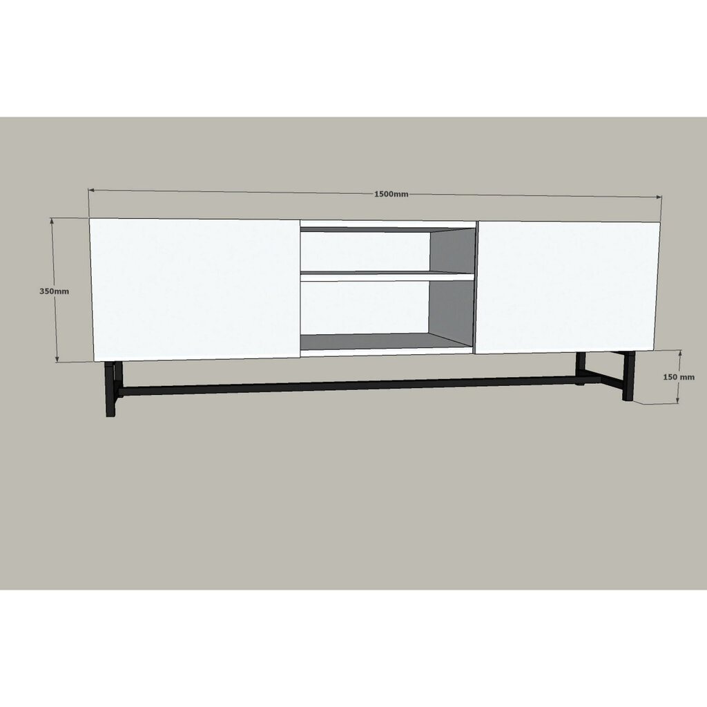 TV alus Asir, 150x50x40 cm, beež цена и информация | Televiisori alused | hansapost.ee