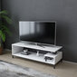 TV alus Asir, 120x44,6x37,6 cm, valge/must hind ja info | Televiisori alused | hansapost.ee