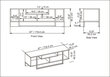 TV alus Asir, 120x35,2x40,2 cm, must цена и информация | Televiisori alused | hansapost.ee