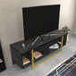 TV alus Asir, 120x35,2x40,2 cm, must/kuldne hind ja info | Televiisori alused | hansapost.ee